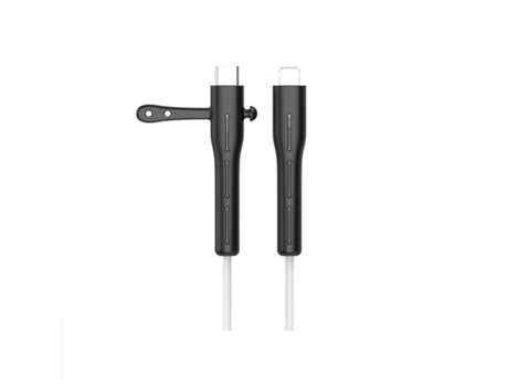 Protector del cable del cargador, espiral del protector del alambre compatible con el iPhone 18W/20W Negro
