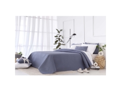 Colcha Boutí Microfibra 4 Estaciones Cama 80/90-180X260cm Piqué Azul grisáceo TODOCAMA