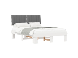 Maison Exclusive - Estructura De Cama Con Cabecera Tapizada Gris Claro