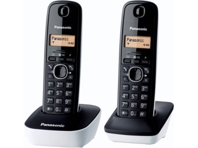 Teléfono fijo Sin Cable PANASONIC KX-TG1612 negro, blanco