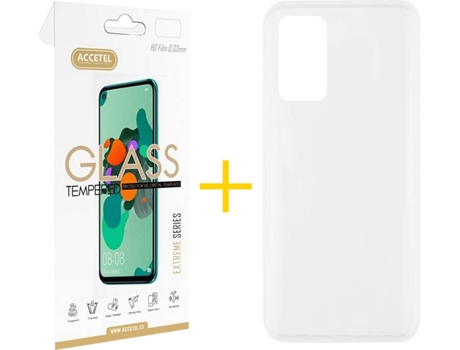 Kit Funda + Protector de Pantalla Huawei P40 ACCETEL Cristal Templado 6434 Transparente