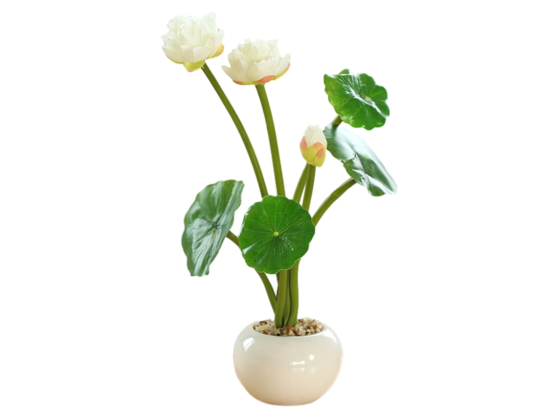 Bonsái de loto redondo, plantas artificiales para decoración de interiores. JEIIBRZUI