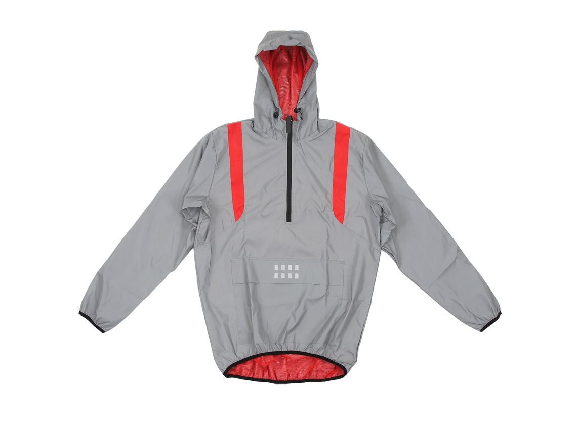 Chaqueta De Ciclismo Reflectante E Impermeable Con Bolsillos Laterales, Mangas Largas, Para Deportes Al Aire Libre, Talla L