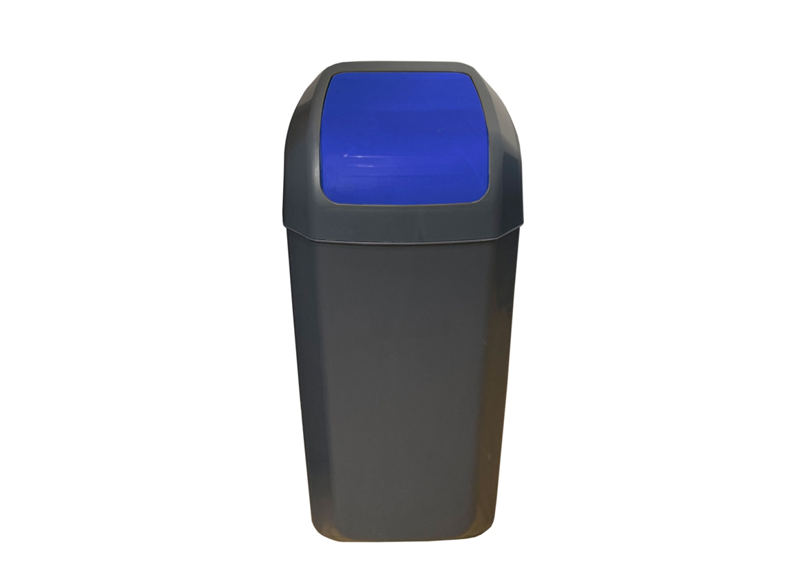 Cubo/Papelera WELLHOME con Tapa Basculante de 15L, Azul