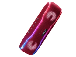 Altavoz portátil para exteriores, resistente al agua IPX7, con luz estéreo, MDUG (rojo)