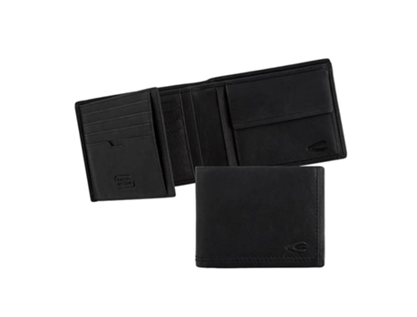 Billetera De Nota Negra Tradicional De Camello Activo Con Soporte Negro De Osaka