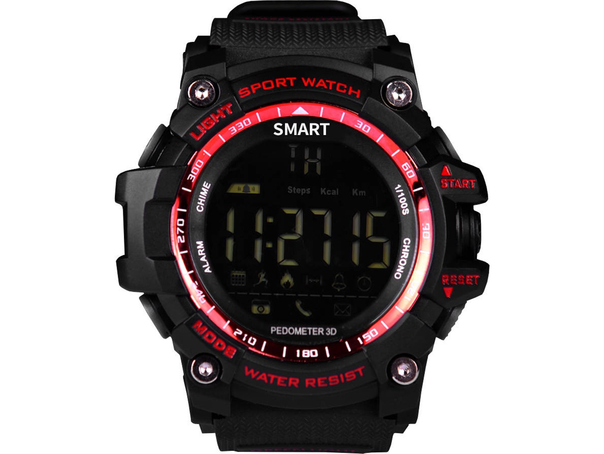 Brigmton Bwatchg1r Reloj inteligente negro rojo 284 cm 1.12 smartwatch g1 bwatchg1 ip67 4.0