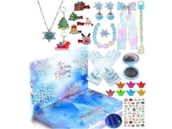 Calendario de Adviento 2026 con 24 piezas, juguetes antiestrés, Papá Noel, adorno para árbol de Navidad para armar, juguetes para niños Aeuzwr