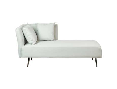 Chaise-Longue Izquierda En Tela Riom Verde Menta BELIANI