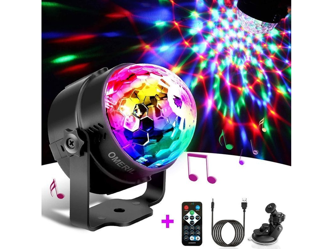 Lámpara De Fiesta Led Con Forma De Bola De Discoteca 2025, Control De Música, Usb, Rotación De 360° Con Control Remoto.