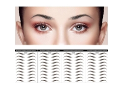 40 Pares De Pegatinas De Tatuaje De Cejas Marrones 4d, Resistentes Al Agua Y De Larga Duración.