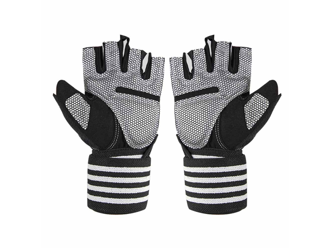 Guantes de levantamiento de pesas con soporte para muñecas y protección para la palma para gimnasio y entrenamientos