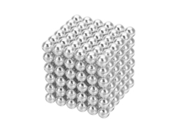 Juego De 216 Bolas Magnéticas (3 Mm) Cubo Mágico De Construcción Para Aliviar El Estrés - Color Plateado