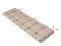 Cojín para banco de jardín con cojín grueso para uso en exteriores. Largo: 120cm, ancho: 40cm - Beige SALES CORE