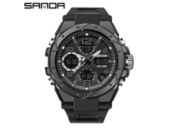Reloj Electrónico Deportivo Multifuncional Luminoso Para Hombre (totalmente Negro), Resistente Al Agua, Estilo Harajuku.