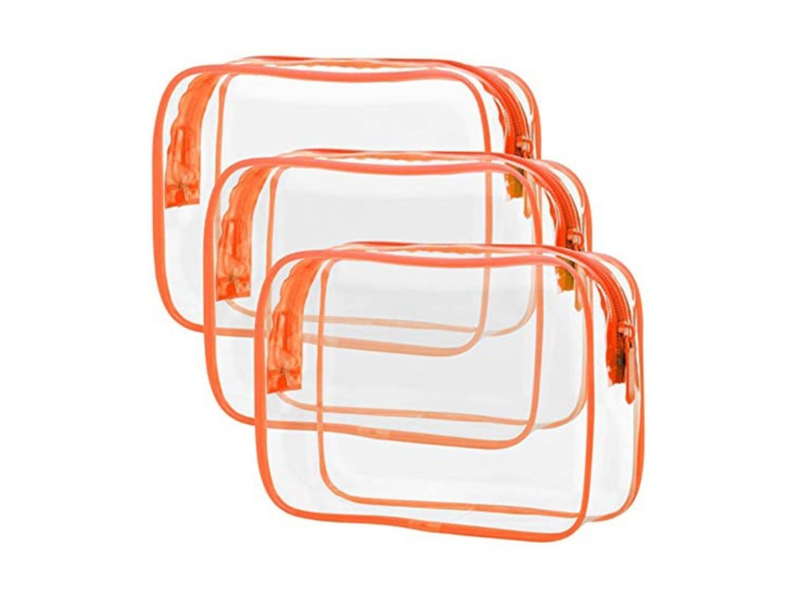 2026-linjou Bolsa De Toiletries Transparente, 6 Pack Aprobada Por Tsa, Tamaño Cuarto, Bolsa De Maquillaje Viaje Para Mujeres Hombres 6 Piezas