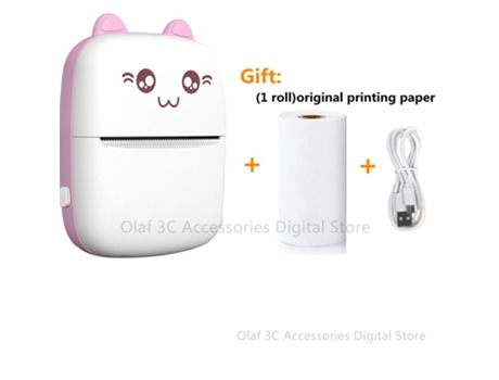 Mini impresora de etiquetas de gatos y osos, impresora térmica portátil de 200Dpi, impresión sin tinta, pegatinas de 57Mm para Ios y Android HHZ