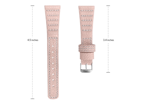Correa de piel auténtica líneas de costura de onda para TicWatch Pro/Pro 2020/GTX - rosa