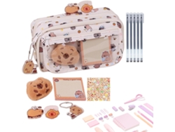 Estuche escolar de carpincho | Bonitos accesorios escolares, ideales para guardar apuntes y pegatinas, Perf Vayotoy
