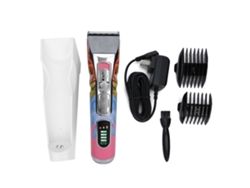 Tijeras De Peluquería Eléctricas Recargables De Color Rosa Con 3 Velocidades Y Peines Limitadores Para Un Corte Preciso Y Un Estilo Moderno.