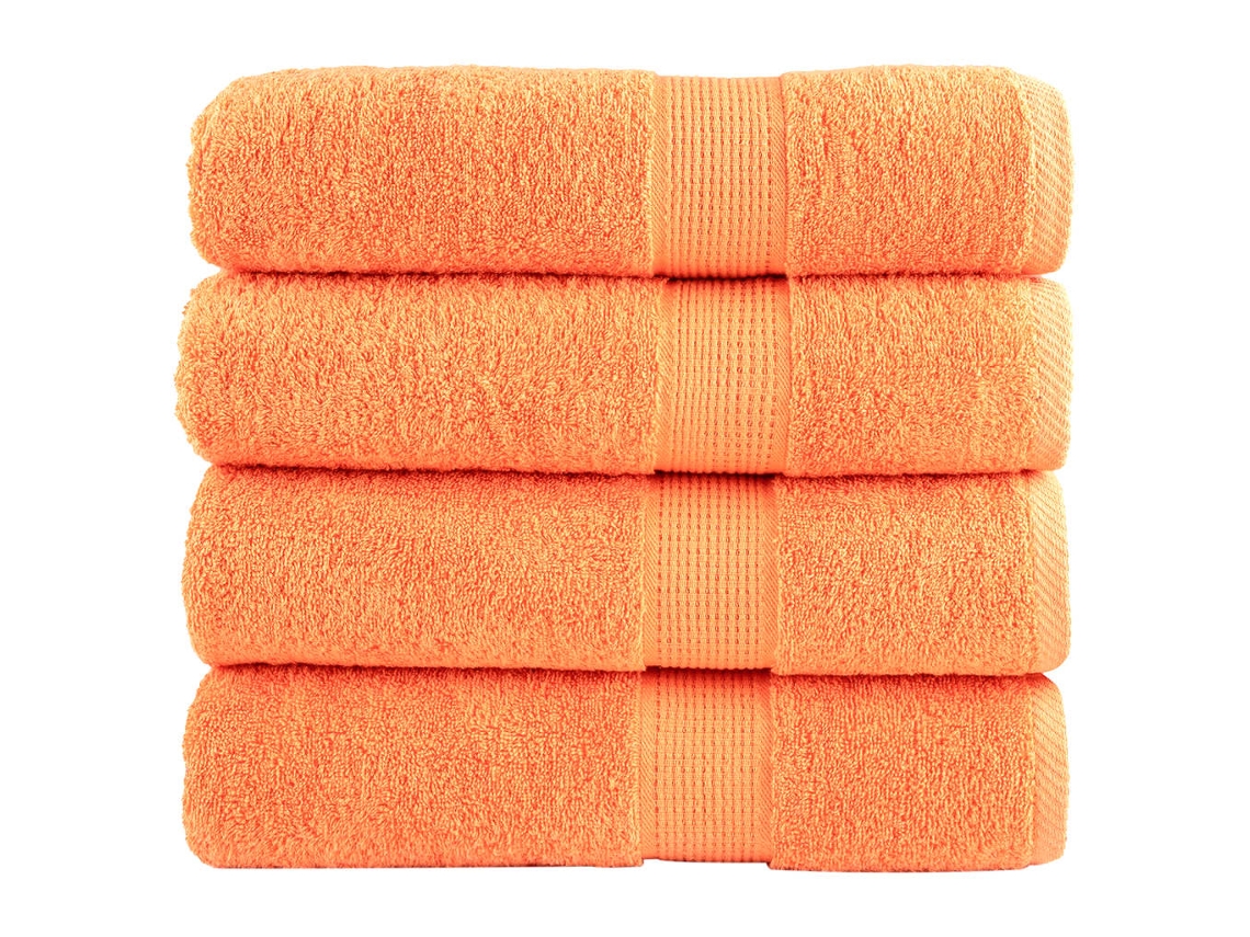 Toallas De Ducha Solund 4 Unidades Naranja 70x140 Cm 600 Gsm Wsd324496