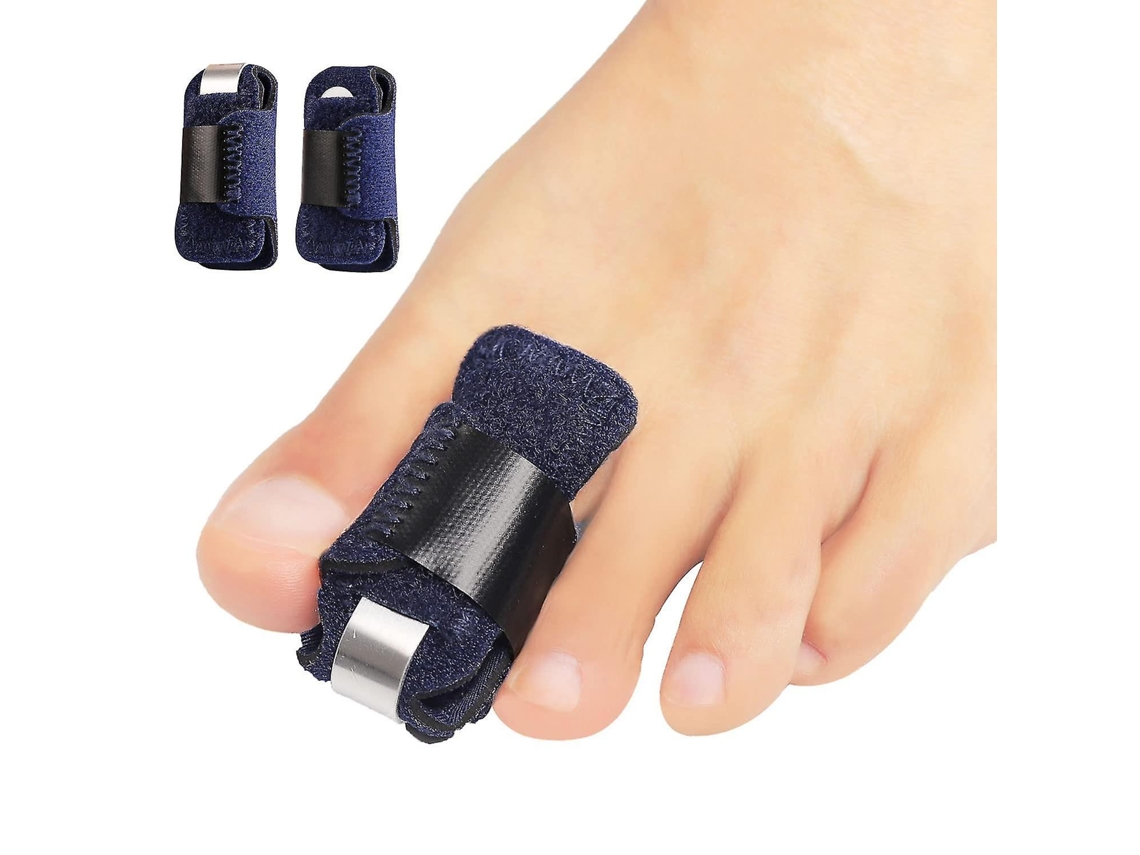 Corrector De Dedos Del Pie Para Dedos En Martillo, Torcidos, Rotos Y Encimados Con Placas De Aluminio Ajustables Y Soporte