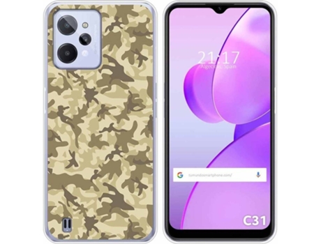Carcasa para Realme C31 TUMUNDOSMARTPHONE Dibujos Sand Camuflaje Multicolor