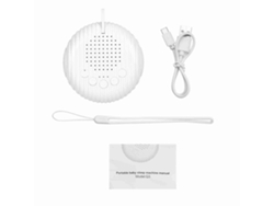 Máquina De Ruído Branco Portátil Para Bebê Com 10 Sons Calmantes E Timer Recarregável