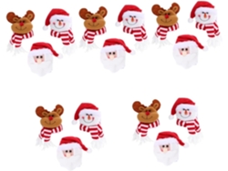 5 Juegos De Adornos Navideños Para Cortinas Con Lazos Y Cintas Para Ventanas.