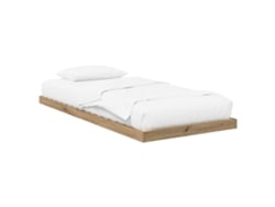 Maison Exclusive - Estructura De Cama De Suelo Roble Artesanal 90 X 190 Cm