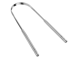 Raspador de lengua de acero inoxidable, instrumento de higiene bucal, compacto, recargable, para uso diario, higiénico, compacto, recargable STELASPLEN