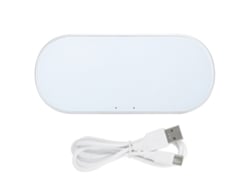 Cargador Inalámbrico (carga Rápida Dual 15w, Espejo De Vidrio) Estación De Carga Inalámbrica De Metal Ultra-delgada Para Huawei, Apple, Samsung