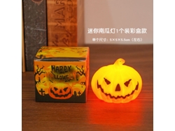 Linterna de calabaza de Halloween, luz nocturna LED divertida, paquete de 1 Chennnls