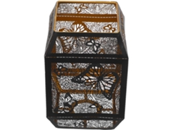 Lámpara de mesa de metal tallado hueco, ideal para uso en interiores. SFUSHOS