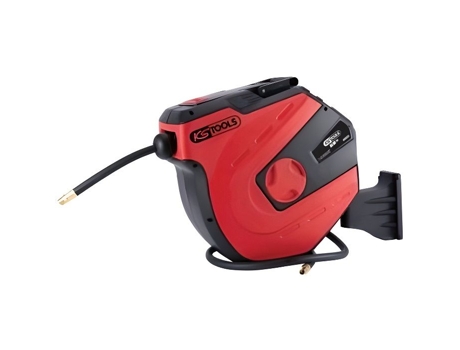 KS TOOLS Carrete de manguera de aire y agua montado en la pared 15M 3/8 pulgadas 515.3445