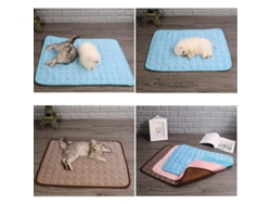 Almohadilla Refrigerante Para Perros Y Gatos Verano Transpirable Alfombra Cool Mat Azul