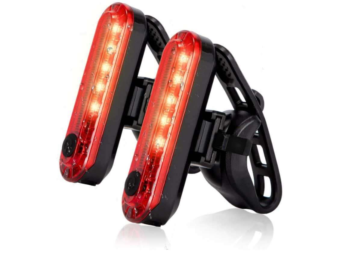 Paquete De 2 Luces Traseras De Bicicleta Led Recargables Por Usb, Linterna De Seguridad De Ciclismo Trasera De Bicicleta Brillante (negro)