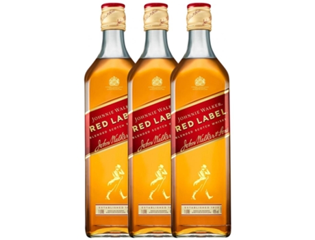 Whisky JOHNNIE WALKER Blended Johnnie Walker Red Label (1 L - 3 unidades)