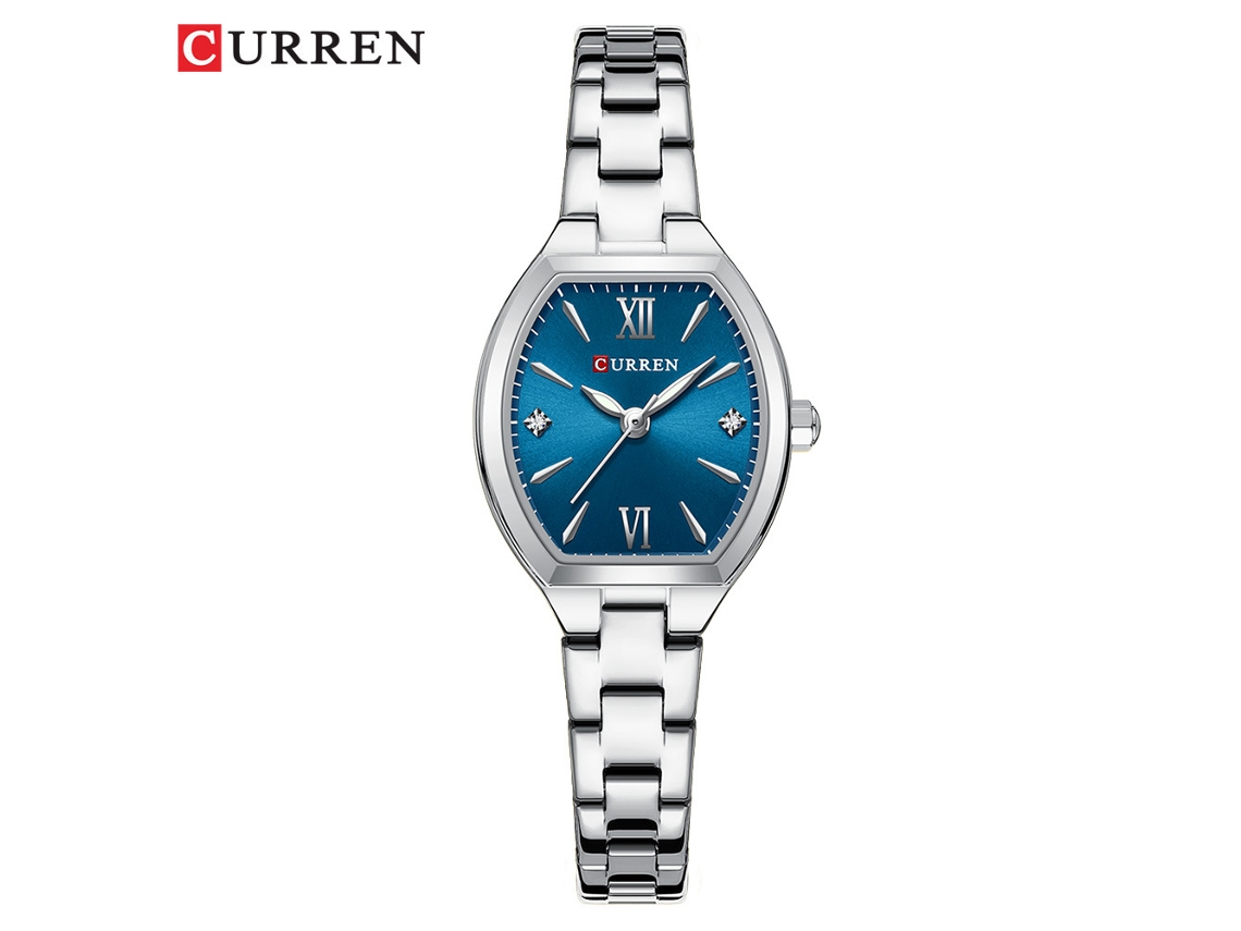 Reloj De Pulsera De Moda Para Mujer Con Correa De Acero, Forma Sencilla De Tonel, Movimiento De Cuarzo.