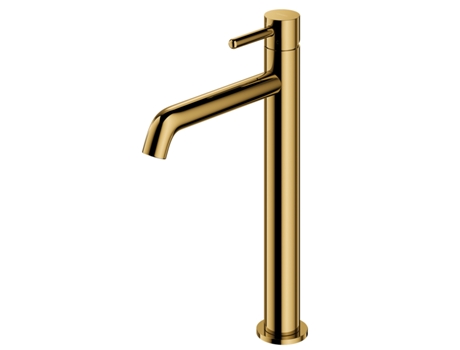 Grifo de Lavabo OMNIRES Mezclador de Latón Dorado Monomando Alto para Mezclador de Pie