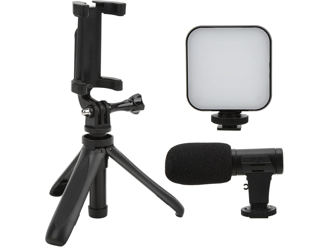 Kit De Micrófono De Vídeo Portátil Para Vlogging Para Smartphone Con Trípode