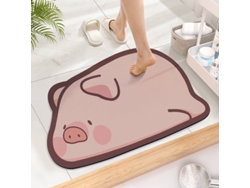 Alfombrilla De Baño De Tierra De Diatomeas Con Dibujos Animados, Antideslizante Y Súper Absorbente, De Secado Rápido.