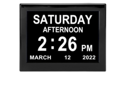 Reloj Digital De 8 Pulgadas Con Calendario Diario, 3 Recordatorios De Medicación Y 12 Alarmas (enchufe Europeo).