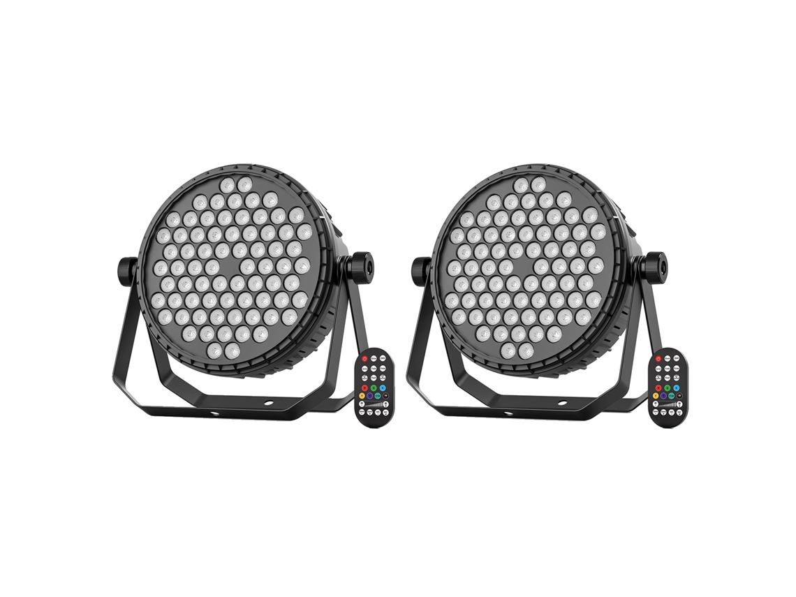 Par de efectos de escenario, efectos de color RGB, control DMX, 2 unidades, enchufe europeo.