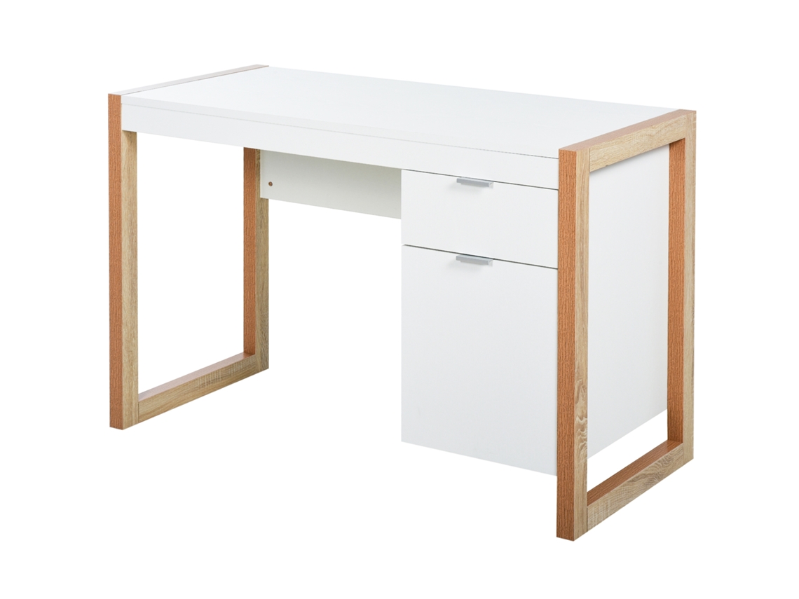 Escritorio Moderno Con Cajones Blancos