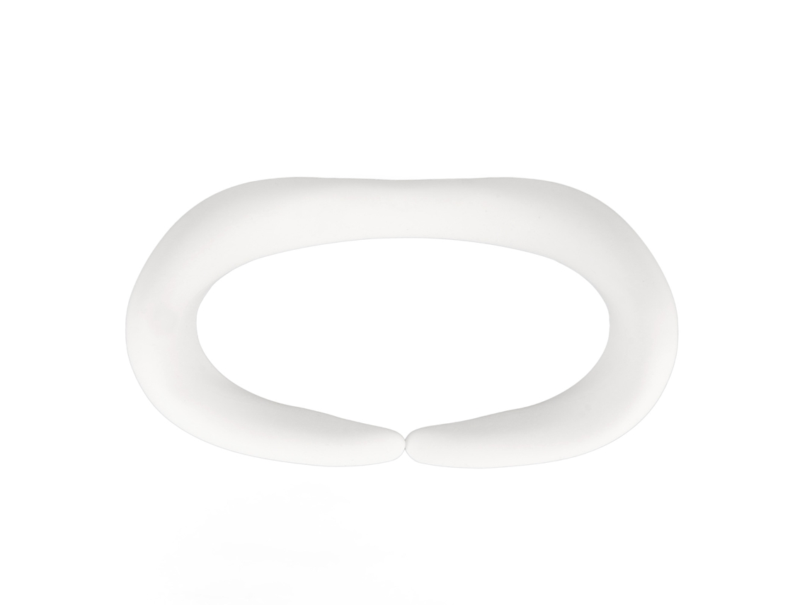 Capa De Olho De Silicone Reemplazable Suave Antissuor E Impermeable Para Meta Quest 3 Branco