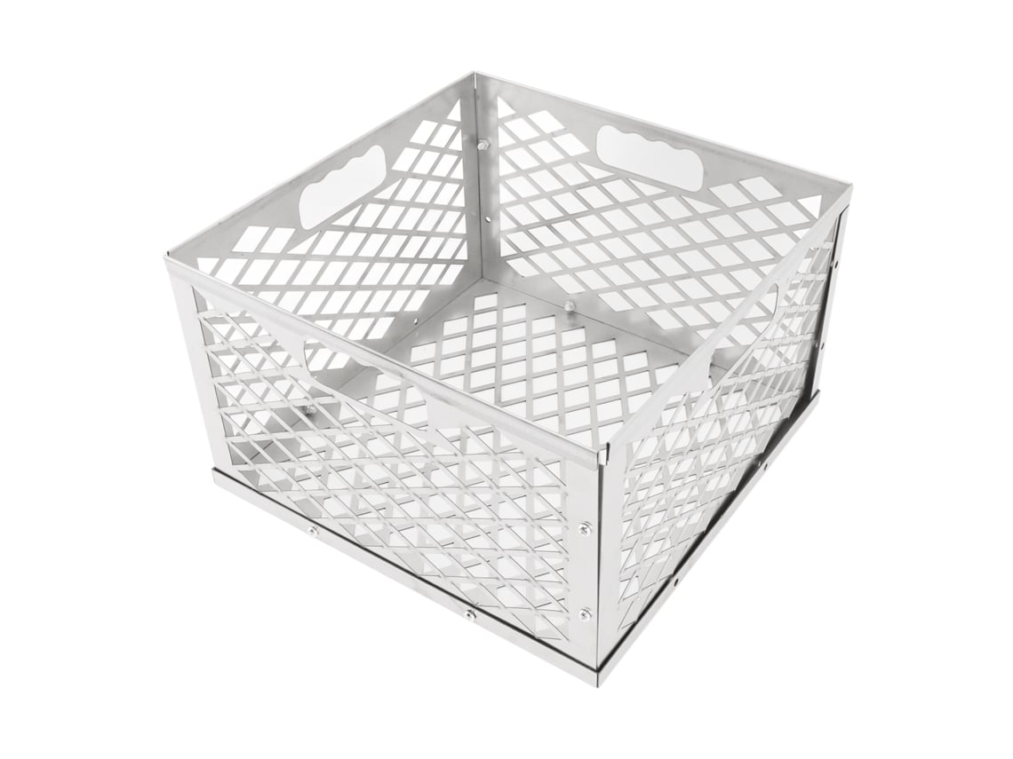 Cesta de carbón desmontable, diseño portátil, resistente y duradera, de acero inoxidable, para barbacoa.