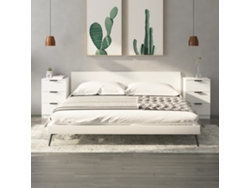Mesitas de Noche LOVELY HOME Mesinha 2 Pcs 40X36X65 Cm Branco