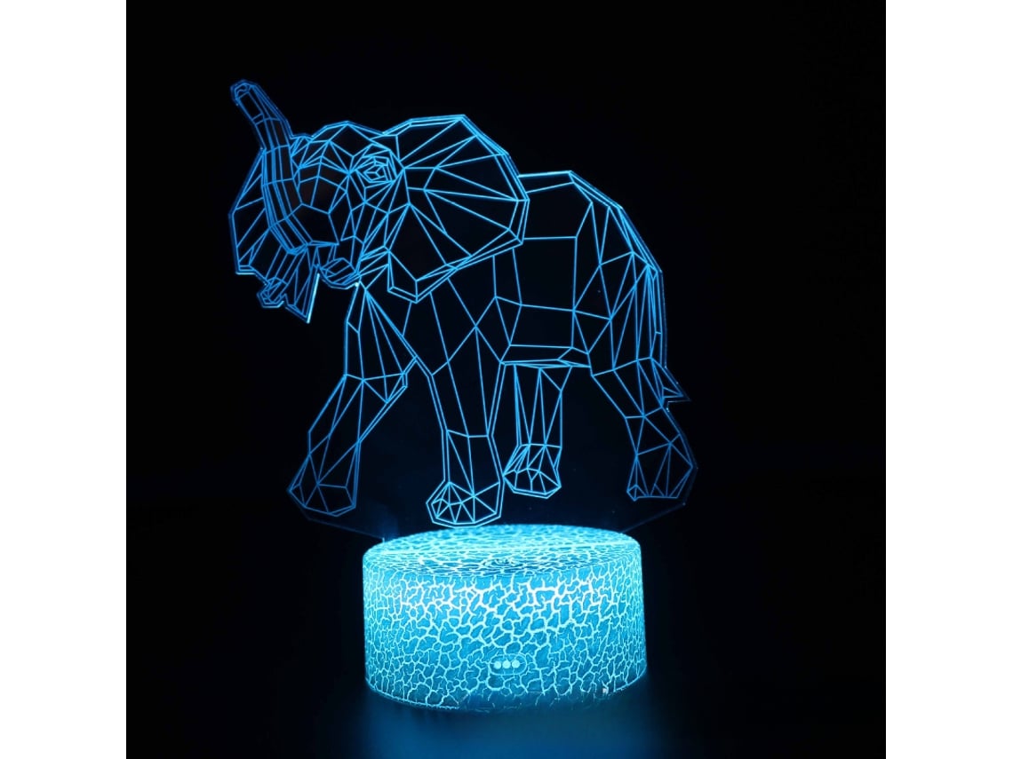 Lámpara de noche con ilusión 3D, 7 colores, interruptor táctil y alimentación USB, Siurn (my 465)