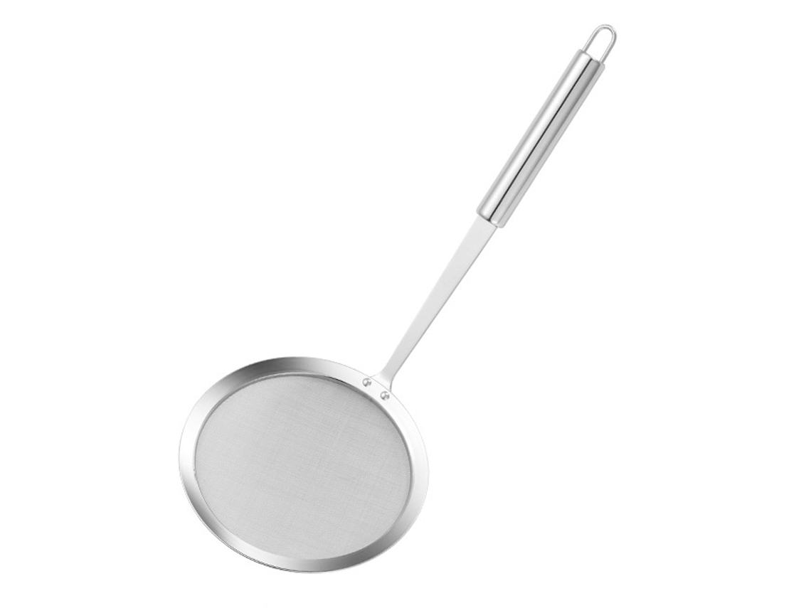 Colador de acero inoxidable con mango, para cocina, cocinar, alimentos, pasta
